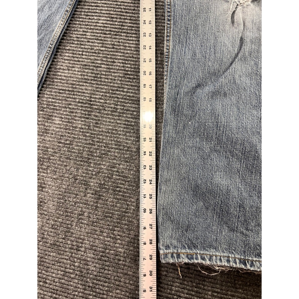 Levi's 559 Relaxed Straight Jeans Mens 36x32 Distressed Light Wash Denim Y2K - Picture 5 of 16